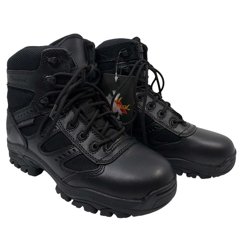 Thorogood Deuce Tactical Boots Mens 5 Womens 7 Black New Waterproof Side Zip
